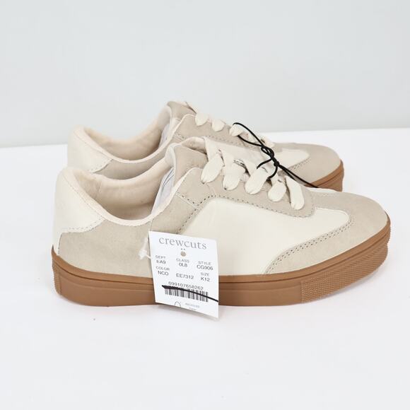 NWT J.Crew Crewcuts Boys' Court Sneakers Natural Combo Size K12 - Picture 3 of 11